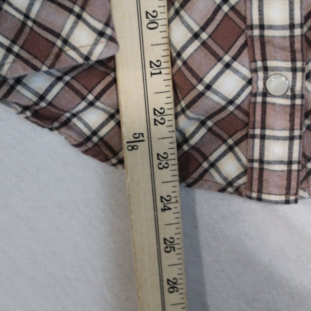 GAP Plaid Button Down Shirt - Brown and White - Picture 5 of 7